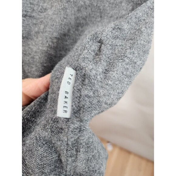 Ted Baker Mens Polo Shirt Size XL Heather Gray Short Sleeve Preppy Casual - Picture 5 of 8